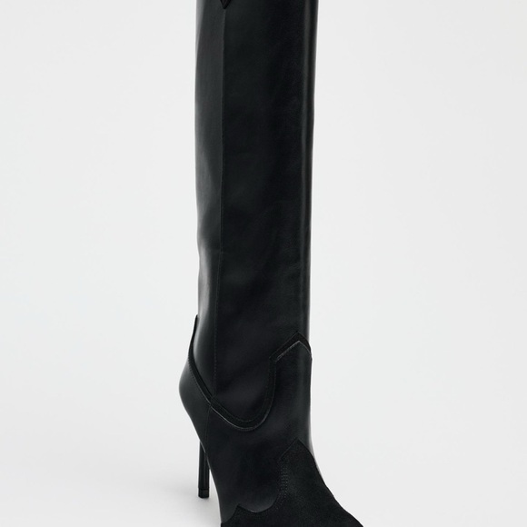 ZARA THIN HEEL COWBOY BOOTS - Picture 4 of 6